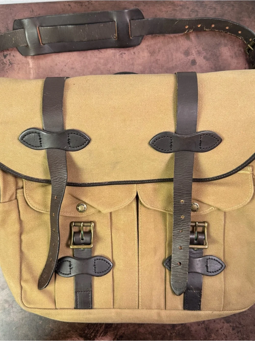Vintage 90s Filson Small Carry On Bag 240 Tan USA